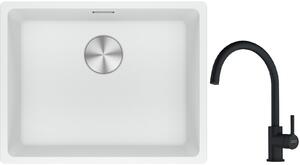 Set chiuvetă din granit Franke Maris 125.0687.255, baterie bucătărie Franke Lina 115.0626.019