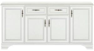 Comoda mare alba IDENTO, alb, PAL melaminat, 184x45x91 cm