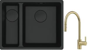 Set chiuvetă din granit Franke Maris 125.0697.756, baterie bucătărie Franke Eos 115.0681.244