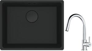 Set chiuvetă din granit Franke Maris 125.0697.759, baterie bucătărie Franke Lina 115.0693.229