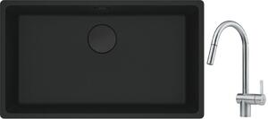 Set chiuvetă din granit Franke Maris 125.0697.757, baterie bucătărie Franke Atlas 115.0590.047