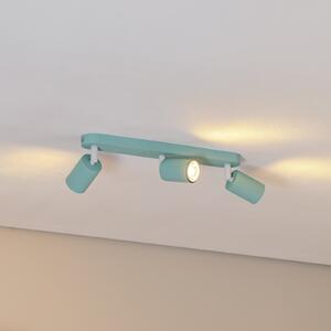 TK Lighting Spot de tavan Livia, verde mentă, 52 cm, 3 becuri, metal, GU10, reglabil, Verde, Camera copiilor, Metal
