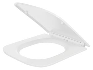 Laveo Kvadrato, capac WC 428x362 mm, închidere silențioasă, duroplast, alb lucios, LAV-ADA_600K
