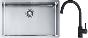 Set chiuveta din otel Franke Box 127.0453.658, baterie bucătărie Franke Lina 115.0626.019