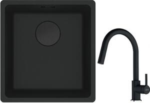 Set chiuvetă din granit Franke Maris 125.0697.760, baterie bucătărie Franke Lina 115.0626.055