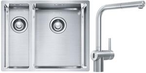 Set chiuveta din otel Franke Box 127.0369.916, baterie bucătărie Franke Atlas Neo Sensor 115.0625.523