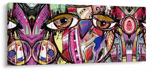 Tablou - Artă stradală - bufniță (120x50 cm)