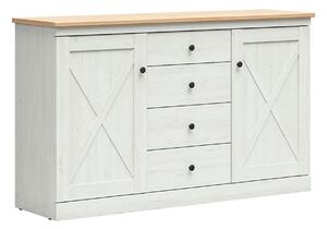 Comoda FRIJA, alb pin andersen/stejar artisan, PAL melaminat, 153x44x9