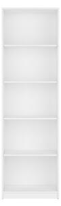 Biblioteca NEPO PLUS, alb, PAL, 60x34x197 cm