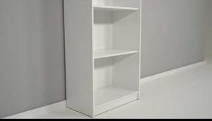 Biblioteca NEPO PLUS, alb, PAL, 60x34x197 cm
