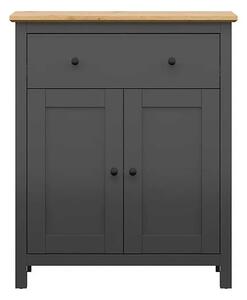 Comoda HESEN, gri grafit/stejar artisan, PAL melaminat, 101x44x121 cm