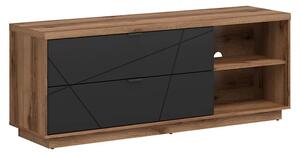 Comoda TV FORN, nuc/negru mat, PAL melaminat, 156x43x61 cm