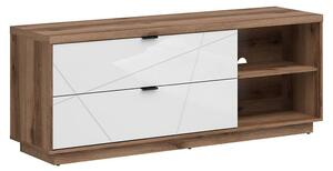 Comoda TV FORN, nuc/alb lucios, PAL melaminat, 156x43x61 cm