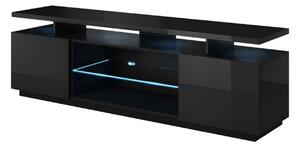 Comoda TV EVA, negru, PAL laminat, 180x40x56 cm