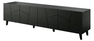 Comoda TV ETNA, negru, PAL laminat, 200x42x52 cm