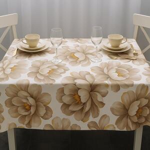 Fata de masa din bumbac teflonat 120x160 cm, floral bej