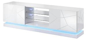 Comoda TV QIU, alb, 200x40x57 cm