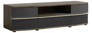 Comoda TV CANDY2 C4, stejar carpenter/gri/negru, PAL, 175x43x45 cm
