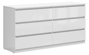 Comoda TETRIX, alb lucios, PAL, 150x45x76 cm