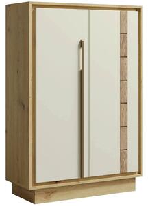 Comoda KEKS K15, stejar/casmir, PAL laminat, 89x37x130 cm