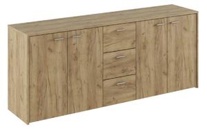 Comoda HUGOS 180, stejar artisan, PAL melaminat, 180x42x75 cm