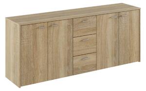 Comoda HUGOS 180, stejar sonoma, PAL melaminat, 180x42x75 cm