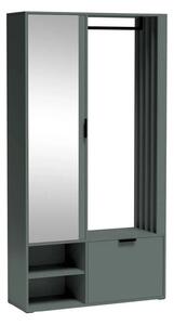 Mobilier hol MILO UNI, verde, PAL laminat/metal, 100x33x189 cm