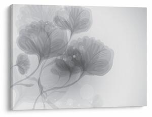 Tablou - Flori în nuanțe gri (70x50 cm)