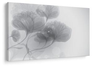 Tablou - Flori în nuanțe gri (90x60 cm)