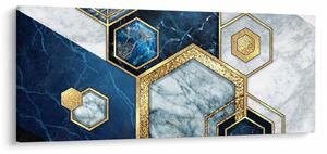 Tablou - Hexagoane de marmură (120x50 cm)