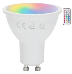Aigostar - Bec LED RGBW reglabil GU10, 4,8 W, 230 V, 3000 K + telecomandă
