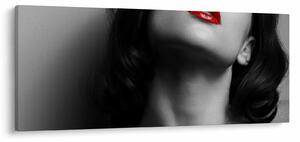 Tablou - Portretul unei femei cu ruj roșu (120x50 cm)