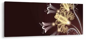 Tablou - Flori strălucitoare (120x50 cm)