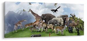 Tablou - Animale pe insulă (120x50 cm)
