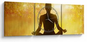 Tablou - meditare (cu ceas) (90x30 cm)