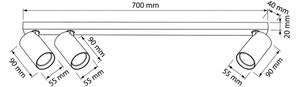 Brilagi - Corp de iluminat tip spot SELE LONG 3x GU10/30W/230V, bej