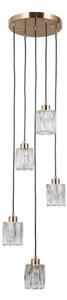 ITALUX PND-40813-5R-HBR - Candelabru suspendat pe cablu TORNO 5xE14/40W/230V auriu