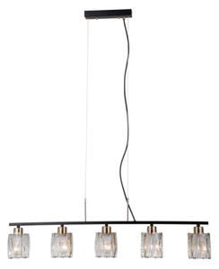 ITALUX PND-40814-5-BK-HBR - Lustru cu cablu SIMONA 5xE14/40W/230V negru/auriu