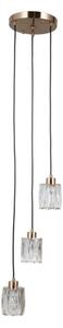 ITALUX PND-40813-3R-HBR - Lustră pe cablu TORNO 3xE14/40W/230V aurie