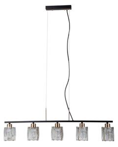 ITALUX PND-40814-5-BK-HBR - Lustru cu cablu SIMONA 5xE14/40W/230V negru/auriu