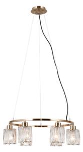 ITALUX PND-40814-6-HBR - Lustra pe cablu SIMONA 6xE14/40W/230V aurie