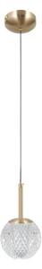 ITALUX PND-40827-1-HBR-CL - Pendul pe cablu PADRI 1xG9/5W/230V, auriu