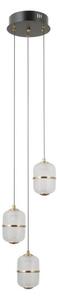 ITALUX PND-34375-3-BK - Lustră LED suspendată pe cablu ALANI, 3xLED/5W/230V, 3000K, negru/auriu