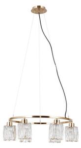 ITALUX PND-40814-6-HBR - Lustra pe cablu SIMONA 6xE14/40W/230V aurie
