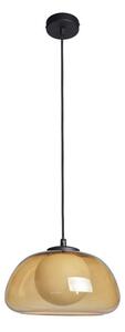 ITALUX PND-54637-1-BK-YLL - candelabru suspendat pe cablu AINALE, 1xG9/7W/230V, negru/maro fumuriu