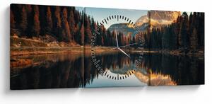 Tablou - Alpi, Italia, Dolomiți, Lago Antorno (cu ceas) (90x30 cm)
