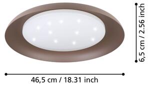 Eglo 99704 - Plafonieră LED PENJAMO, 17,1 W, 230 V, maro