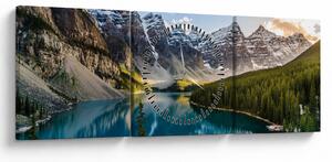 Tablou - Kanada. Parcul național Banff, Moraine Lake (cu ceas) (90x30 cm)