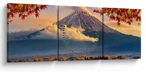 Tablou - Japonia, Muntele Fudji (cu ceas) (90x30 cm)