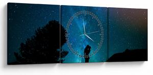 Tablou - Întâlnire sub stele (cu ceas) (90x30 cm)